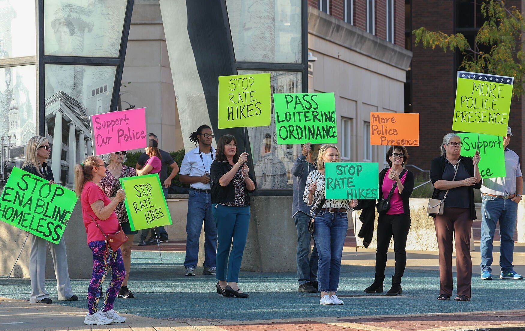 Demonstrators protest against various issues